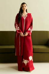 Zara Shahjahan - Winter 3PC Dhanak Embroidered Suit - SS0487